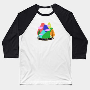 mountains Baseball T-Shirt